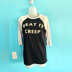 Vixen by Micheline Pitt Beat It Creep Crybaby Raglan Tee M/L